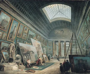 A Museum Gallery with Ancient Roman Art, before 1800